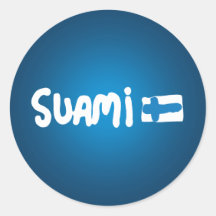 Suami mörk rund klistermärke