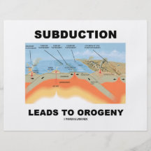 Subductionblytak till Orogeny (geologihumorn) Flygblad Designs