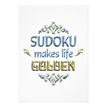 SUDOKU är guld- Anpassade Tillkännagivande