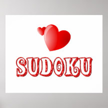 Sudoku hjärtor print