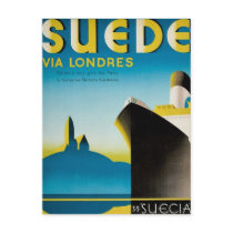 Suede via Londres Vykort