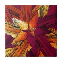 Sumo Star 2 Red and Orange Ceramic Tiles