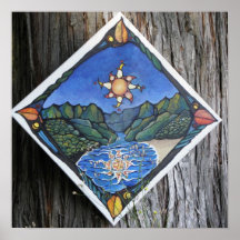 Sun reflexionstryck print