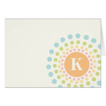SunburstMonogram Notecard Hälsningskort