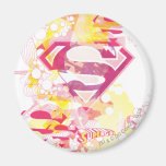 Supergirl Retro logotyp Kylskåpsnagnet