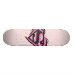 Supergirl rosa logotyp i hjärta anpassad skate board