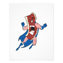 superherobacontecknade figurer anpassningsbara inbjudningskort