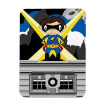 Superheropojke på Rooftop Magneter