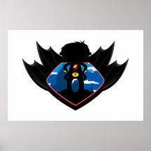 Superheropojken i bevingat skyddar posters