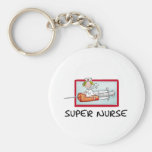 supernurse - humoristisk tecknadsjuksköterska på s nyckelringar