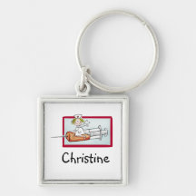 Supernurse - personifiera Keychain med sjuksköters Nyckelring