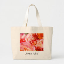 Supersize tote bags för naturrosa rosblommor