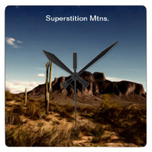 Superstition Mtns. Arizona tar tid på Klockor