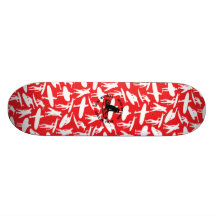 SurfareCollagedesign i vit Skate Deck