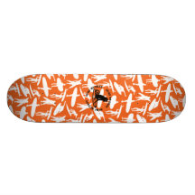 SurfareCollagedesign i vit Skateboard