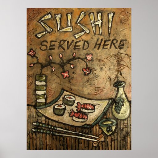 Sushi som här tjänas som affisch