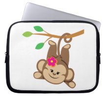 Svängande apa för flicka datorfodral
