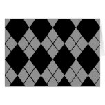 Svart Argyle Hälsningskort