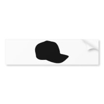 svart baseballmössasymbol bildekaler
