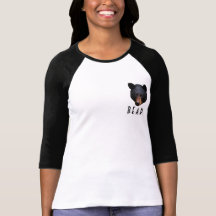 Svart björnansikteDjurliv-Supporter skjorta Tee Shirts