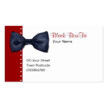 Svart BowTie visitkort