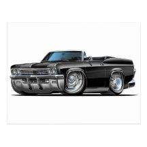Svart cabriolet 1965-66 för Impala Vykort