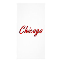 Svart Chicago som är röd och Foto Kort