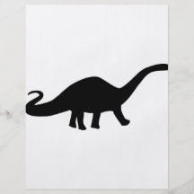 svart dinosaursymbol full färg flygblad