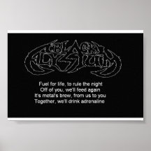 Svart ElysiumMotto Print
