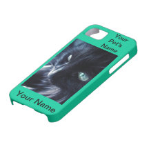 Svart fodral för katt IPhone5 knappt där iPhone 5 Case-Mate Cases