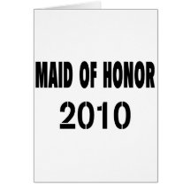 Svart för maid of honor 2010 hälsnings kort