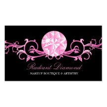 svart för strålglans | för diamant 311-Pink Visitkort Mall
