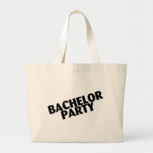Svart för ungkarlpartybröllop tote bags