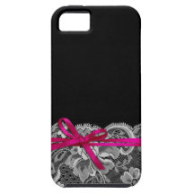 Svart fuschia för för pilbågeband & snöre | iPhone 5 Case-Mate cases