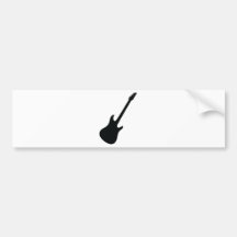 svart gitarrsymbol bildekal