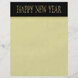 svart gott nytt år för guld flygblad designs