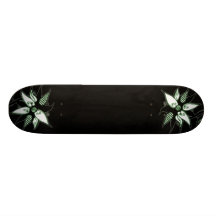 Svart grönt- & vitSwirly blomma av Naomi Anpassad Skate Board