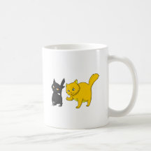 Svart & gul kattmugg