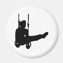 svart gymnastsymbol magnet för kylskåp