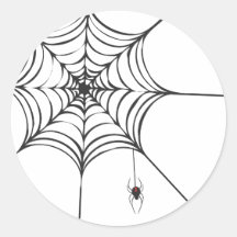 Svart Halloween för änkaspindelCobweb klistermärke