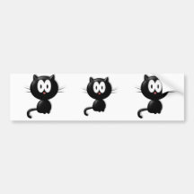 Svart Halloween för kattScardy katt gåva Bildekaler