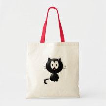 Svart Halloween för kattScardy katt gåva Tygkasse