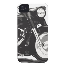 Svart Harley motorcykel iPhone 4 Fodral