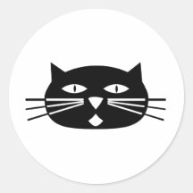 Svart katt för mod klistermärken