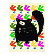 Svart katt Matisse Anpassade Tillkännagivande