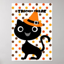 Svart katt print