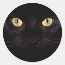 Svart kattögon klistermärke