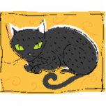 Svart kattskulptur photo cutout