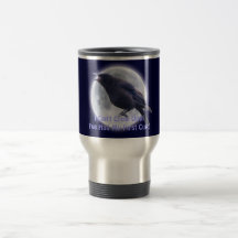 SVART KRÅKA- & fullmåneHalloween travel mug Mugg