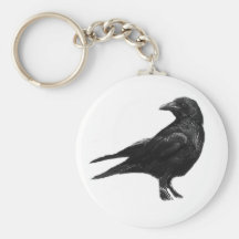 Svart kråkakeychain nyckel ringar